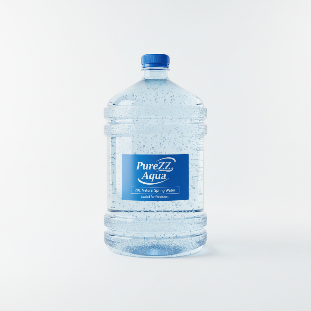 20L PureZZ Aqua sealed water jar with blue label